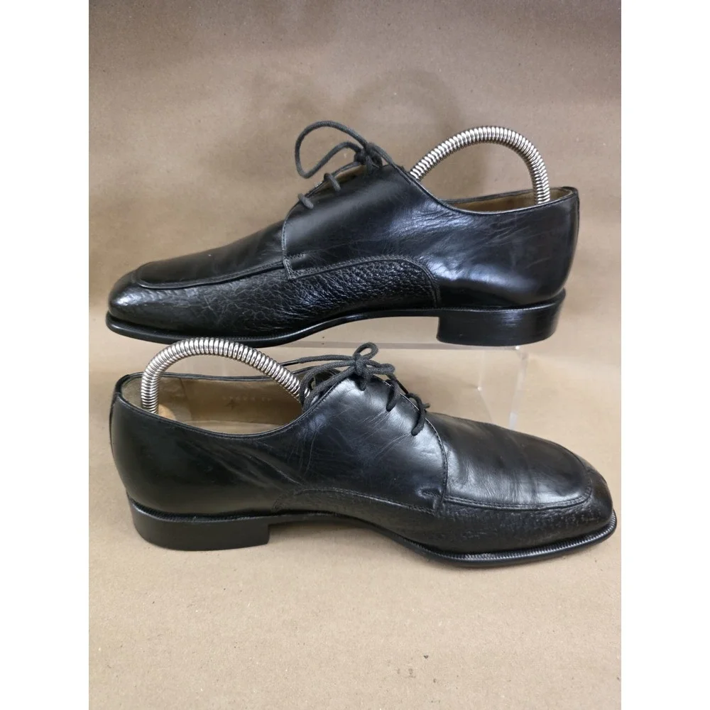 Moreschi ITALY (Sz 9) Lace Up Black Leather Oxfords Dress Shoes Mens